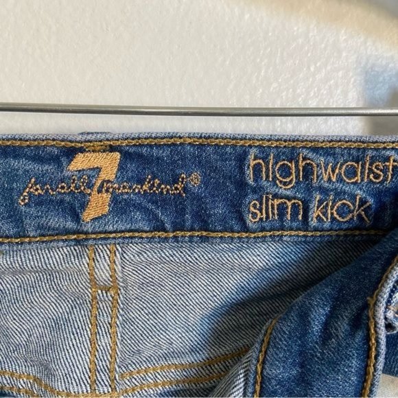 7 For All Mankind High Waist Slim Kick Jeans - Picture 7 of 11
